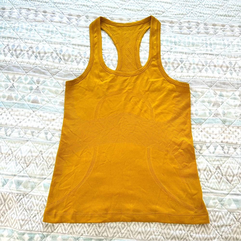 Lululemon Swiftly Tank Honey Yellow size 4